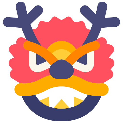 Icono de Cabeza de un dragón chino, uno de los símbolos más representativos de la cultura y las tradiciones de China.