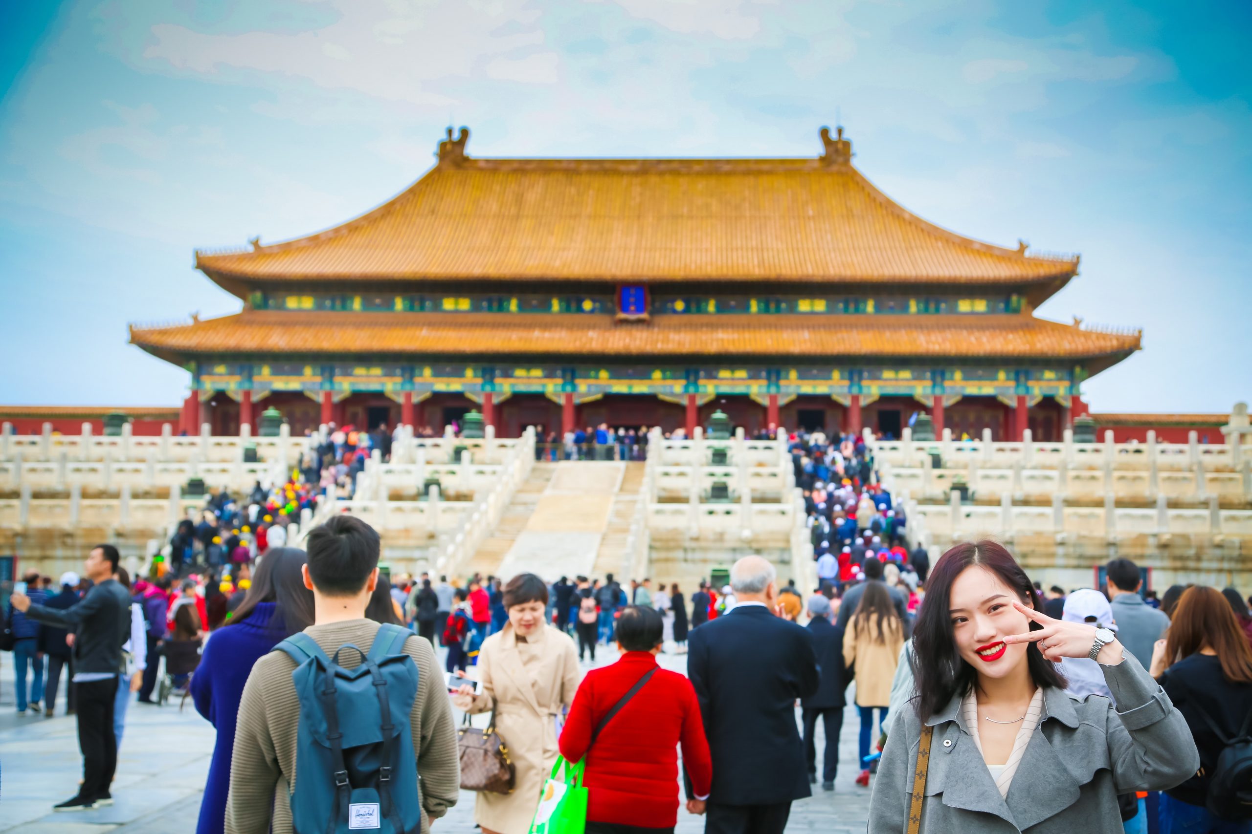 Personas turisteando en China